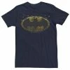 Licensed Character Men's DC Comics Batman Flying Bats Logo Tee Charcoal Heather