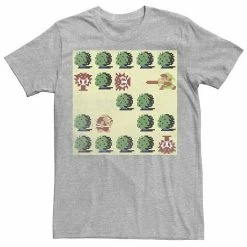 Licensed Character Men's Nintendo Zelda Retro 8-Bit Bushes Tee Charcoal Heather -Licensed Character Shop unnamed file 13031