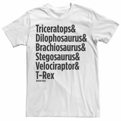 Licensed Character Men's Jurassic Park Dinosaur Name Types Tee Light Blue -Licensed Character Shop unnamed file 13050