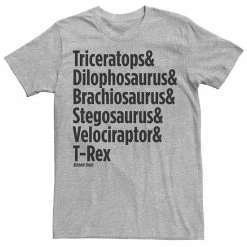 Licensed Character Men's Jurassic Park Dinosaur Name Types Tee Light Blue -Licensed Character Shop unnamed file 13051