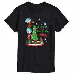Alternative view of Licensed Character Men's Dr. Seuss Christmas Is My Favorite Thing Tee Black