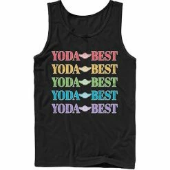 Licensed Character Men's Star Wars Pride Yoda Best Rainbow Text Stack Tank Royal -Licensed Character Shop unnamed file 13094