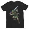 Licensed Character Men's Nintendo The Legend Of Zelda Link Action Portrait Tee Black -Licensed Character Shop unnamed file 13096