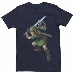 Licensed Character Men's Nintendo The Legend Of Zelda Link Action Portrait Tee Black -Licensed Character Shop unnamed file 13098
