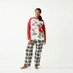 Licensed Character Plus Size Jammies For Your Families® Rudolph The Red Nosed Reindeer Pajama Set