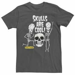 Licensed Character Men's Beavis And Butt-Head "Skulls Are Cool" Graphic Tee Charcoal Heather -Licensed Character Shop unnamed file 13120