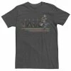 Licensed Character Men's Super Mario Bros. Faded Logo Portrait Tee Charcoal Heather