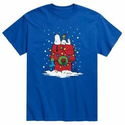 Licensed Character Men's Peanuts Snoopy Lit Up Tee Royal Blue