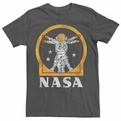 Licensed Character Men's NASA Astronaut Golden Vitruvian Space Man Tee Black -Licensed Character Shop unnamed file 13158