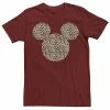 Licensed Character Men's Disney Mickey Mouse Cheetah Print Silhouette Fill Tee Black -Licensed Character Shop unnamed file 13180