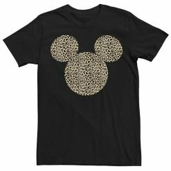 Licensed Character Men's Disney Mickey Mouse Cheetah Print Silhouette Fill Tee Black -Licensed Character Shop unnamed file 13182