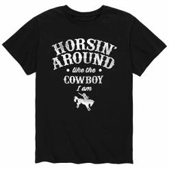 Licensed Character Men's Horsin Around Cowboy Tee Black