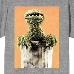 Licensed Character Men's Oscar The Grouch Trash Can Tee -Licensed Character Shop unnamed file 13217