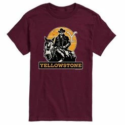 Licensed Character Men's Yellowstone RIP Riding Horseback Tee Red -Licensed Character Shop unnamed file 13224