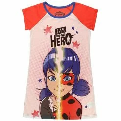 Licensed Character Girls 4-12 Miraculous Ladybug Nightgown & Slippers Set -Licensed Character Shop unnamed file 1323