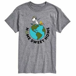 Licensed Character Men's Peanuts Home Sweet Home Tee Grey -Licensed Character Shop unnamed file 13265