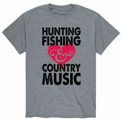 Licensed Character Men's Hunting Fishing Country Music Tee Athletic Heather -Licensed Character Shop unnamed file 13274
