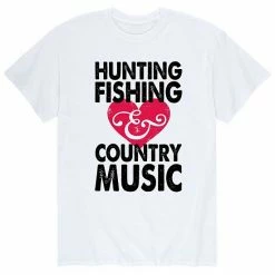 Licensed Character Men's Hunting Fishing Country Music Tee Athletic Heather -Licensed Character Shop unnamed file 13275