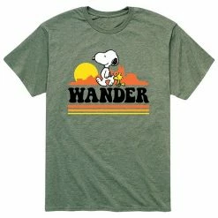 Licensed Character Men's Peanuts Snoopy Wander Tee Green -Licensed Character Shop unnamed file 13293