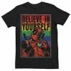 Licensed Character Adult Marvel Deadpool Pride Believe In Yourself Rainbow Poster Tee -Licensed Character Shop unnamed file 13419