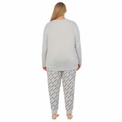 Licensed Character Plus Size Friends Long Sleeve Pajama Top & Banded Bottom Pajamas Set -Licensed Character Shop unnamed file 1344