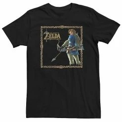 Licensed Character Young Men's Nintendo Legend Of Zelda Breath Of The Wild Link Square Poster Tee