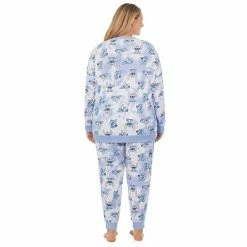 Licensed Character Plus Size Disney's Lilo & Stitch Tie Dye Long Sleeve Pajama Top & Banded Bottom Pajama Pants Set -Licensed Character Shop unnamed file 1347