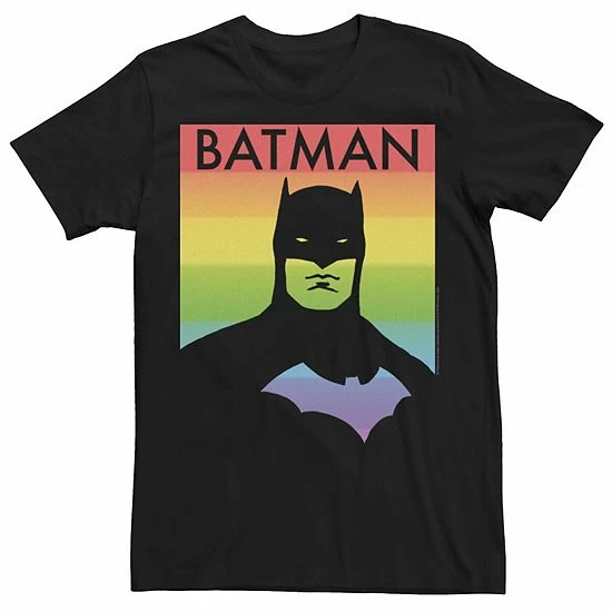 Licensed Character Adult DC Comics Pride Batman Rainbow Poster Tee 3 Licensed Character Adult DC Comics Pride Batman Rainbow Poster Tee