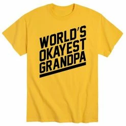 Licensed Character Men's World's Okayest Grandpa Tee Grey -Licensed Character Shop unnamed file 13553
