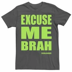 Licensed Character Men's Zoolander Excuse Me Brah Text Tee