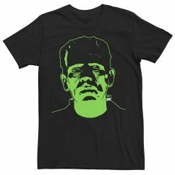 Licensed Character Men's Universal Monsters Frankenstein Neon Face Tee