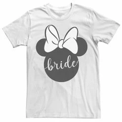 Licensed Character Disney's Minnie Mouse Head Silhouette Bow Bride Juniors' Boyfriend Tee