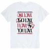Licensed Character Men's Dr. Seuss "One Love, Two Love, I Love You Love" Tee White