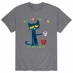 Licensed Character Men's Pete The Cat Kindergarten Tee Charcoal -Licensed Character Shop unnamed file 13701