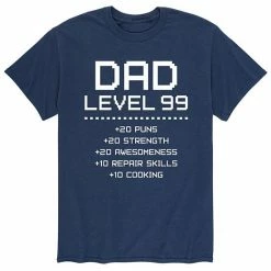 Licensed Character Men's Dad Level 99 Tee Blue -Licensed Character Shop unnamed file 13728