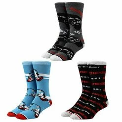 Licensed Character Men's Sega Controller Sonic 3-Pack Crew Socks
