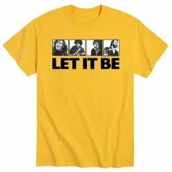 Licensed Character Men's The Beatles Let It Be Tee Yellow