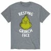 Licensed Character Men's Dr. Seuss The Grinch Face Tee Royal Blue