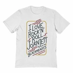 Licensed Character Men's Joan Jett & The Black Hearts I Love Rock N Roll Tee White