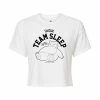 Licensed Character Juniors' Pokémon "Team Sleep" Cropped Graphic Tee White -Licensed Character Shop unnamed file 13875