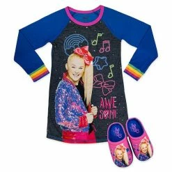 Licensed Character Girls 4-12 JoJo Siwa Nightgown & Slippers Set