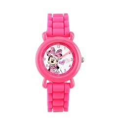 Licensed Character Disney's Minnie Mouse Sketch Kids' Pink Time Teacher Watch