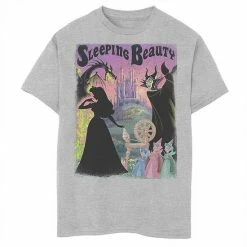 Licensed Character Men's Disney Sleeping Beauty Aurora Maleficent Poster Tee Athletic Heather -Licensed Character Shop unnamed file 13994
