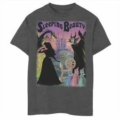 Licensed Character Men's Disney Sleeping Beauty Aurora Maleficent Poster Tee Athletic Heather -Licensed Character Shop unnamed file 13995