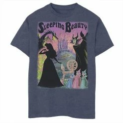 Licensed Character Men's Disney Sleeping Beauty Aurora Maleficent Poster Tee Athletic Heather -Licensed Character Shop unnamed file 13996