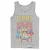 Licensed Character Men's DC Comics Justice League Vintage Femme Power Tank Athletic Heather