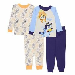 Licensed Character Toddler Boy Bluey "Bluey Duo" 4-Piece Pajama Set