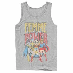 Licensed Character Men's DC Comics Justice League Vintage Femme Power Tank Athletic Heather -Licensed Character Shop unnamed file 14000