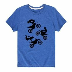 Licensed Character Boys 8-20 Dirt Bike Tricks Graphic Tee Green