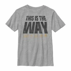 Licensed Character Boys 8-20 Star Wars The Mandalorian This Is The Way Fade Tee Athletic Heather -Licensed Character Shop unnamed file 14095